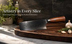 7 Inch Authentic 67-Layer Damascus Steel Nakiri Knife with Solid Ebony Wood Handle