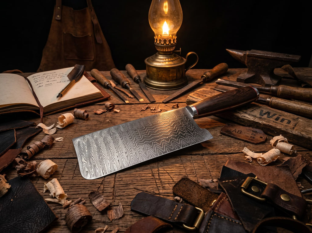 67-Layer 9Cr18 Damascus Chinese Cleaver Knife
