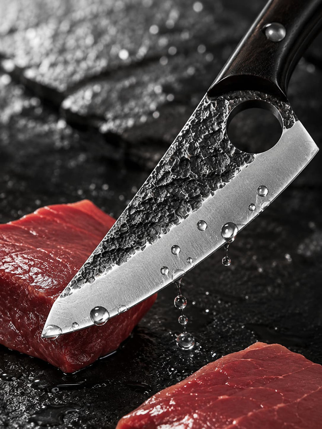 Hand Forged 5Cr15 Damascus Boning & Utility Chef Knife