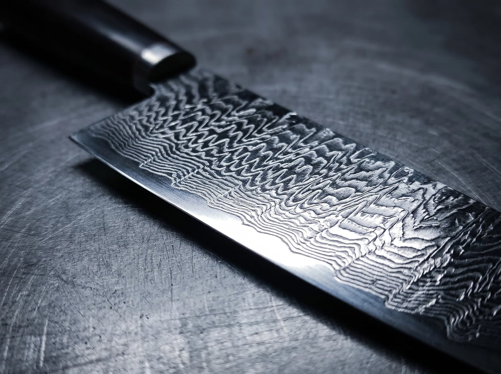 3 Pieces 67-Layer 9Cr18 Damascus Kitchen Knife Set, Ebony Wood Handle, Paring/Santoku/Slicer Premium Chef Knives